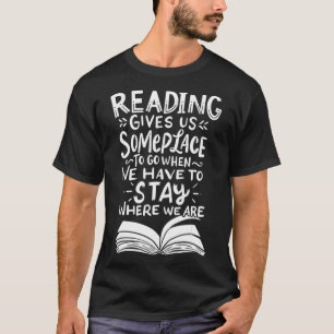 Lesender Leser Buchliebhaber Literatur Bibliothek T-Shirt