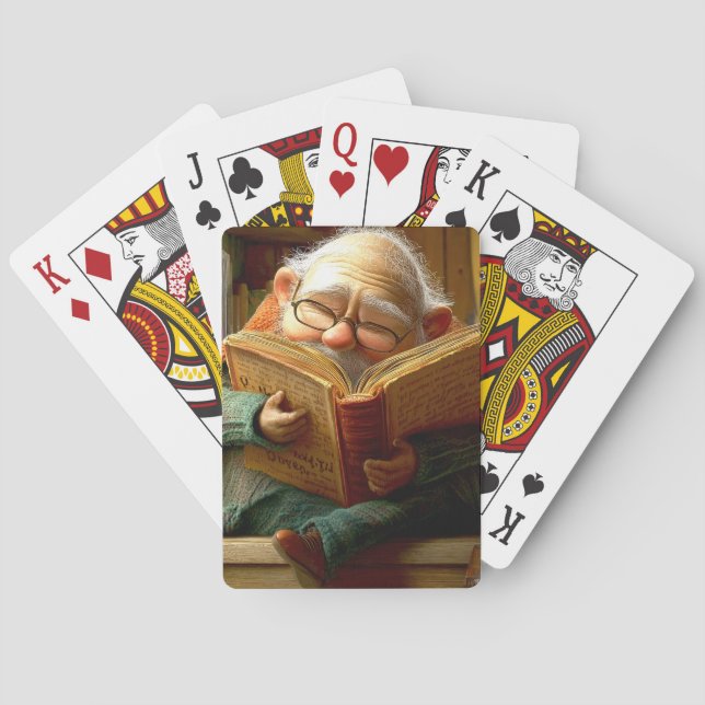 Lesender Mann Spielkarten (Rückseite)