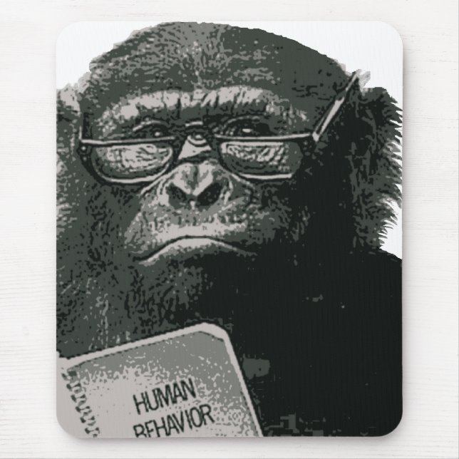 Lesender Schimpanse Mousepad (Vorne)