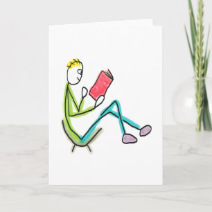 Lesender Stickman Karte