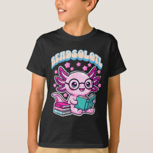 Lesensolotl kawaii axolotl lustiges Buch Leseliebh T-Shirt