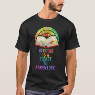 Leser Adventure Tiedye Books Reader Bookworm Hob T-Shirt