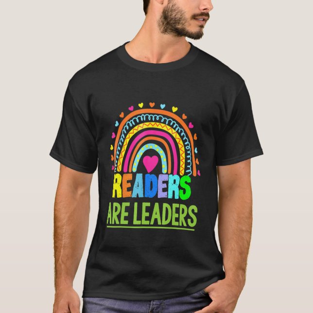 Leser buchen Regenbogenleser T-Shirt (Vorderseite)