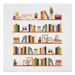 Leser der virtuellen Bibliothek für den Buchleser Poster