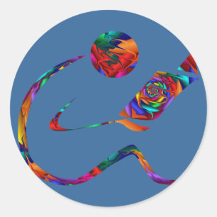 Leser-Fantasie-Aufkleber Runder Aufkleber