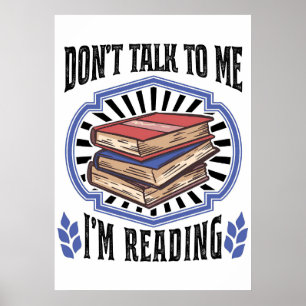 Leser Geschenk Ich lese Bücher Poster