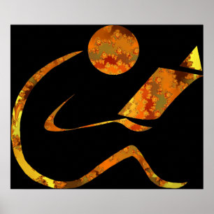 Leser-goldener Druck Poster