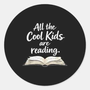 Leser Inspiration Die coolen Kids lesen Runder Aufkleber