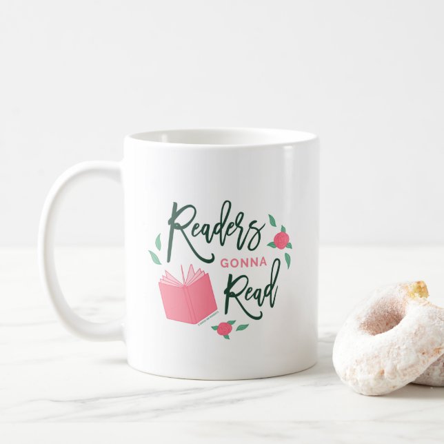 Leser lesen Lesezeichen Kaffeetasse (Mit Donut)