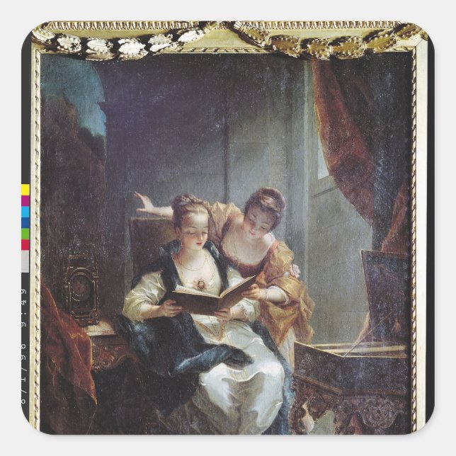 Leser Quadratischer Aufkleber (Vorderseite)