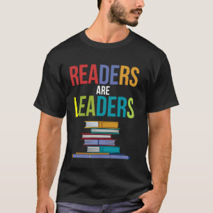 Leser sind Führer Bunte Buchstapel-Kunst T-Shirt