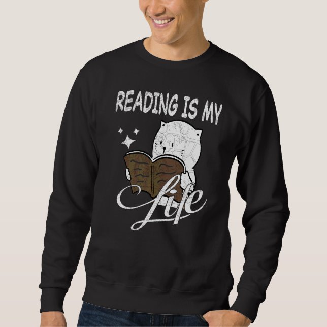 Leser von Bücherbibliotheken Sweatshirt (Vorderseite)
