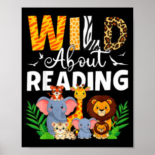 Leser von Büchern Bibliothekar Liebhaber wilder Ti Poster