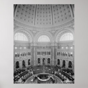 Leseraum Rotunda (Kongressbibliothek) Poster