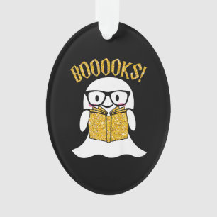 Leserbuch-Nerd halloween Ghost Lesebeschenk Ornament