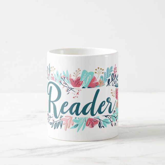 Leserfarbige Blume Slogan Kaffeetasse (Mittel)
