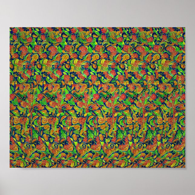 Leserfrosch - Versteckter 3D-Druck Poster (Vorne)