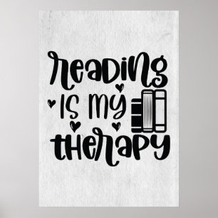 Lesergeschenk Lesen Ist Meine Therapie Poster