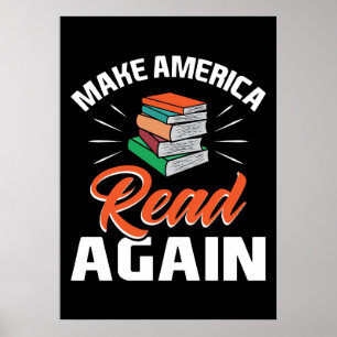 Lesergeschenk macht Amerika wieder lesbar Poster