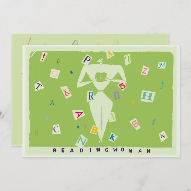 Leserin 7x5 einladung (Vorne/Hinten)