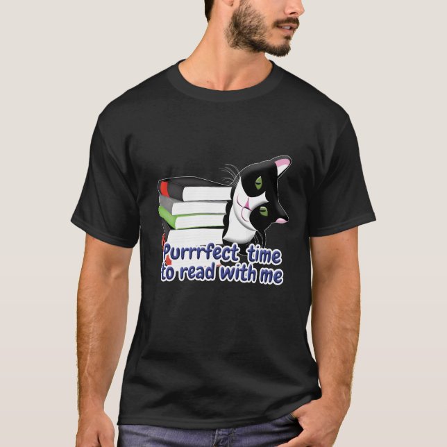 Leserkatze buchen T-Shirt (Vorderseite)
