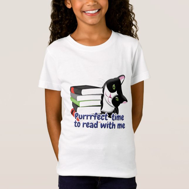 Leserkatze buchen T-Shirt (Vorderseite)
