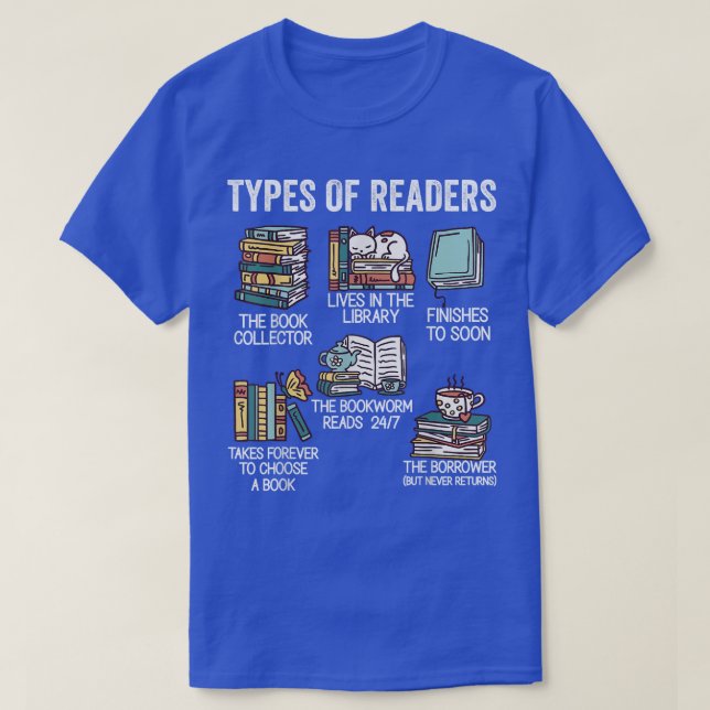 Lesertypen buchen Lover Books Bibliothekarische Le T-Shirt (Design vorne)