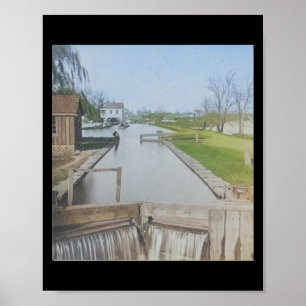 Leses PA Schuylkill River Canal-Schleuse Poster