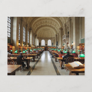 Lesesaal Boston Massachusetts Postkarte