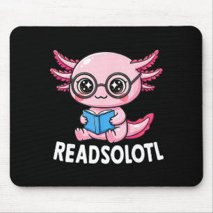 Lesesolotl süß kawaii Axolotl lustig Buch lesen Mousepad