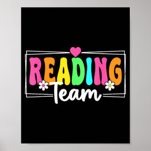 Leseteam-Lehrer Zurück zur Schule Lesen Poster