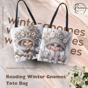 Lesetote Winter-Gnome