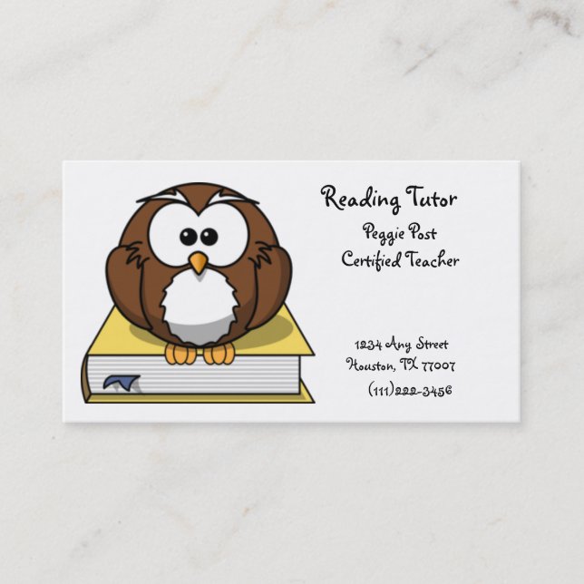 LeseVisitenkarte Visitenkarte (Vorderseite)