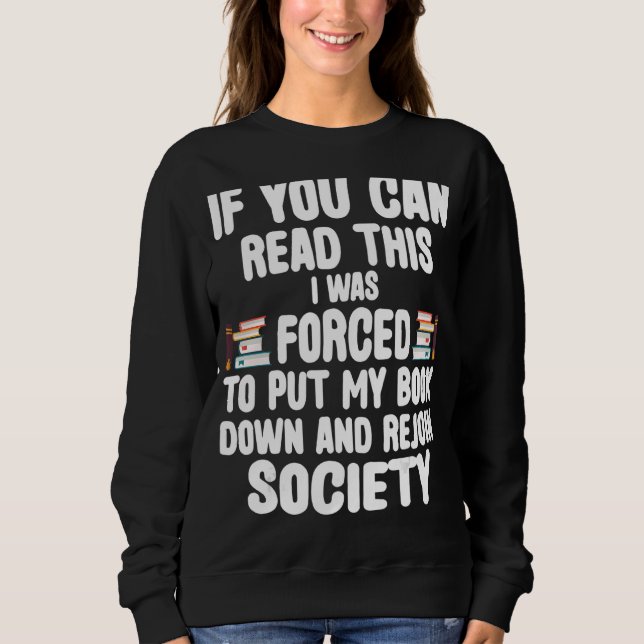 Lesewortbücher Bookworm Bookaholic Buch Geek Reade Sweatshirt (Vorderseite)