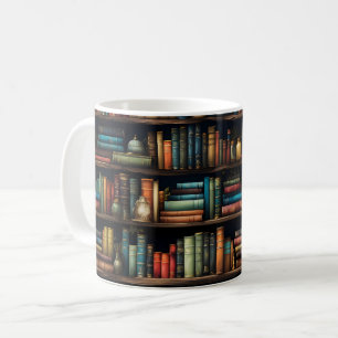 Lesewortlesung der virtuellen Bibliothek Kaffeetasse