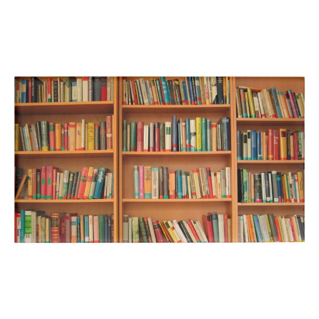 Lesewortlesung der virtuellen Bibliothek Namenschild (Vorderseite)