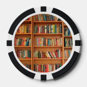 Lesewortlesung der virtuellen Bibliothek Pokerchips
