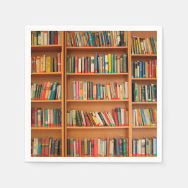 Lesewortlesung der virtuellen Bibliothek Serviette