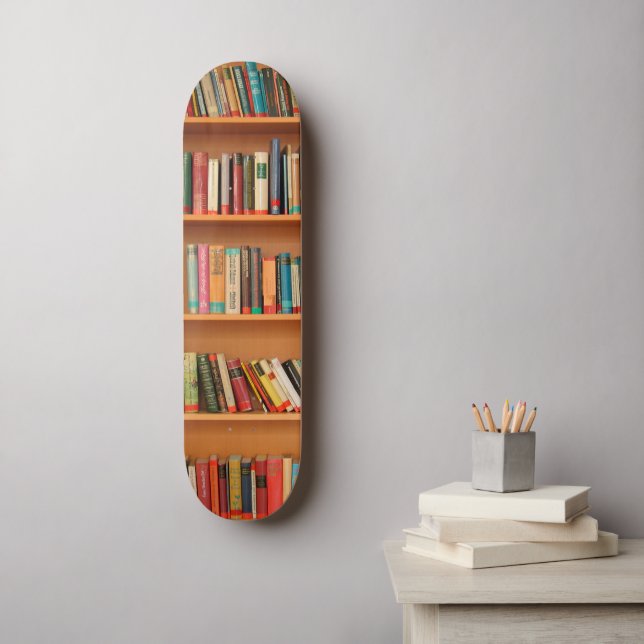 Lesewortlesung der virtuellen Bibliothek Skateboard (Wandkunst)