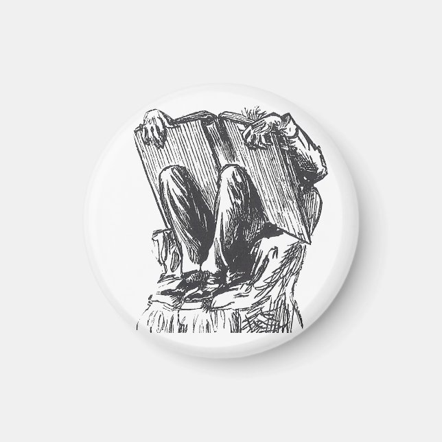 Lesewurm Magnet (Vorne)