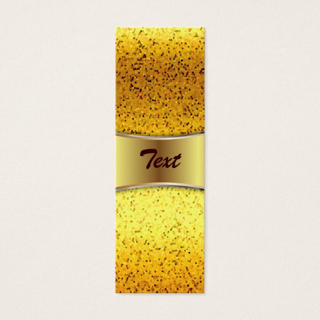 Lesezeichen Business Card Glitzer Grafik Gold (Vorderseite)