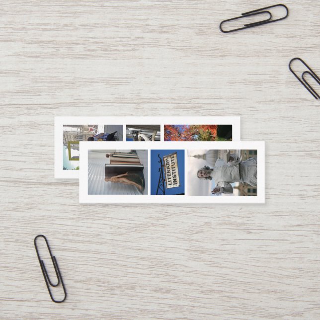 Lesezeichen des Lesers Mini Visitenkarte (Vorderseite/Rückseite Beispiel)