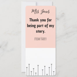 Lesezeichen des personalisierten Lehrers Feiertagskarte