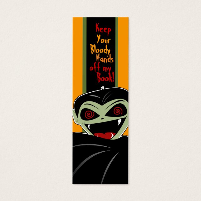 Lesezeichen Dracula Vampire Halloween Bloody Custo (Vorderseite)