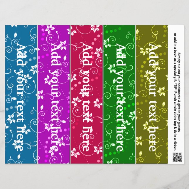 Lesezeichen-Favoriten für Gastgeschenk bei jedem A Flyer (Vorne)