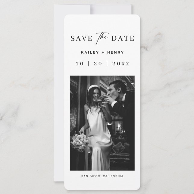 Lesezeichen Foto Altes Geld Hochzeit Save The Date (Vorderseite)