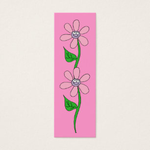 Lesezeichen für Mädchen Rosa Blumen