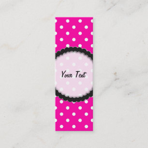 Lesezeichen Geschäftskarte Hot Pink Polka Dot Mini Visitenkarte