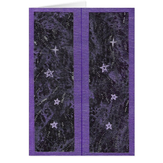 Lesezeichen Lila Starry Night Card (Vorne)