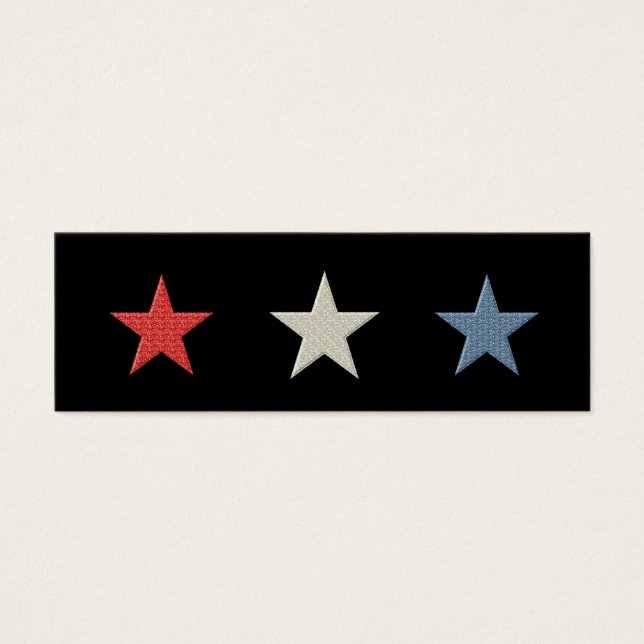 Lesezeichen Rot-Weiß und Blau-Sterne (Vorderseite)